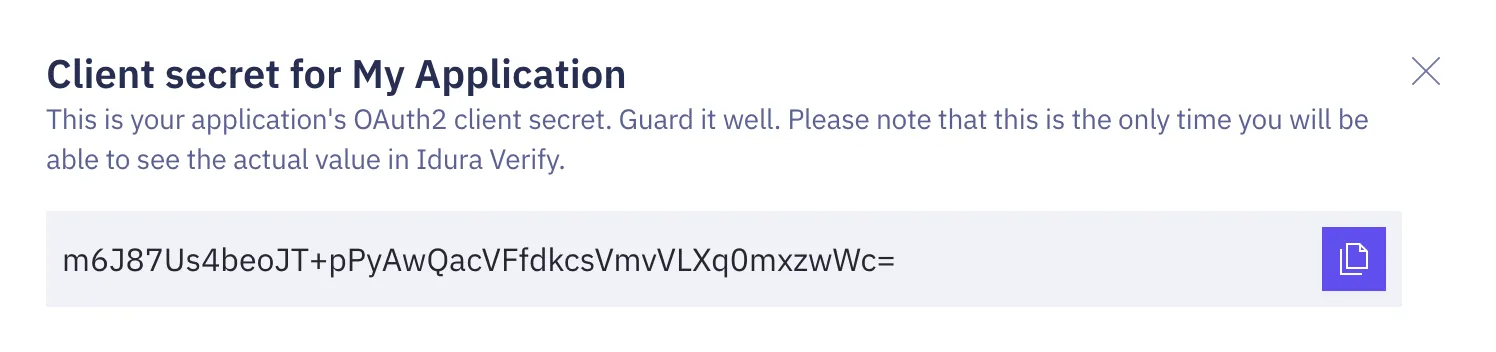 OAuth2 client secret