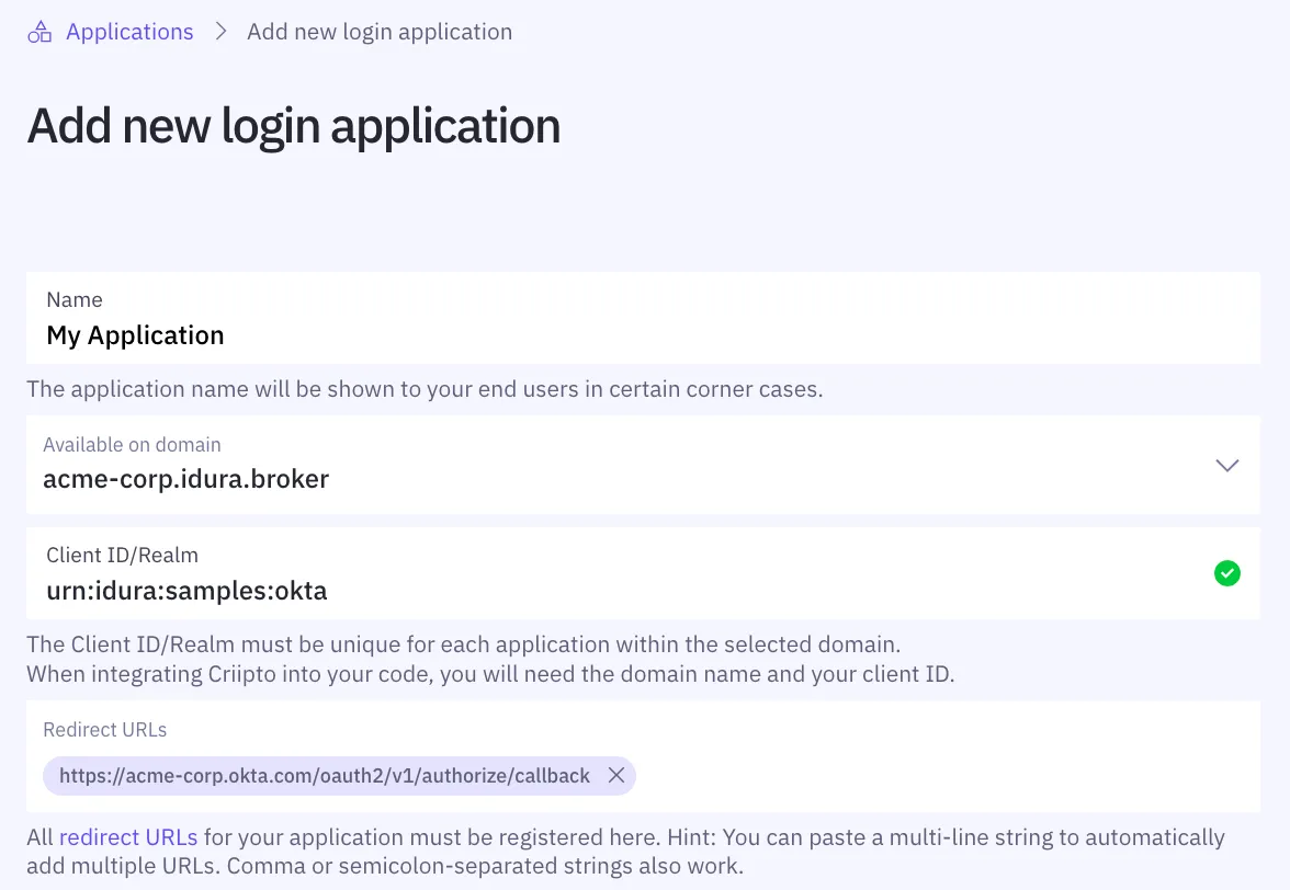 Register Application
